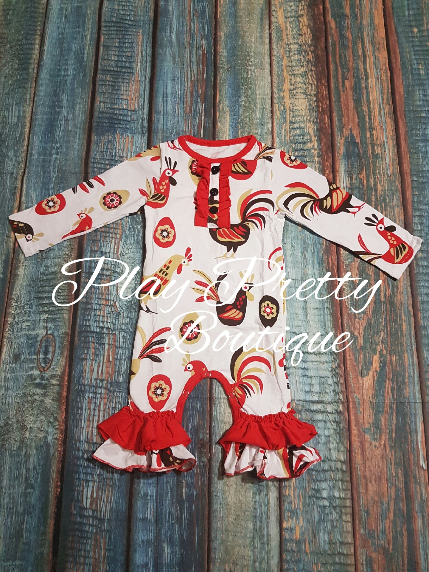 "Autumn Rooster" Romper
