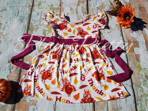"Happy Turkey" Flutter Dress